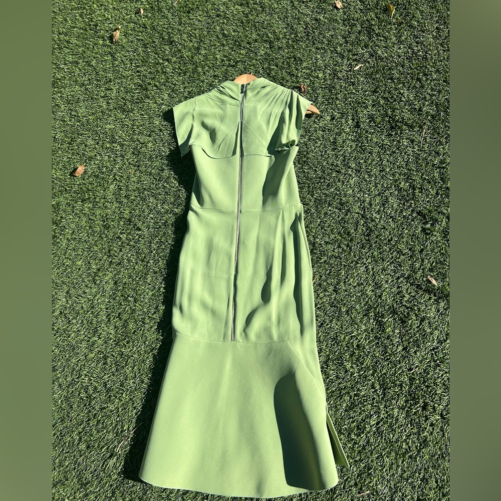 Roland Mouret Green Viscose Mid Length Dress, size 6 - Picture 5 of 10